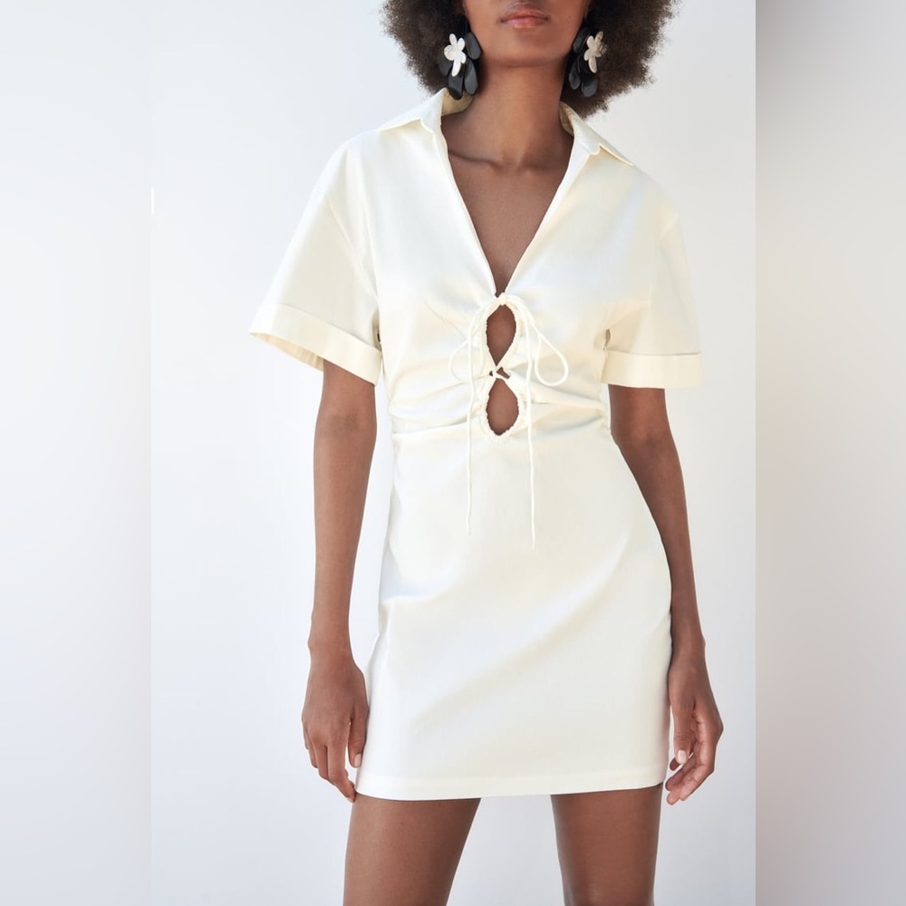 Zara Stretch Linen Blend Dress